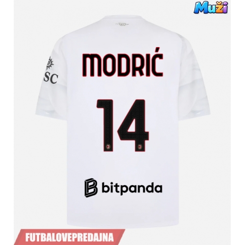 Lacne Muži Futbalové dres AC Milan Luka Modric #14 2026-27 Krátky Rukáv - Preč